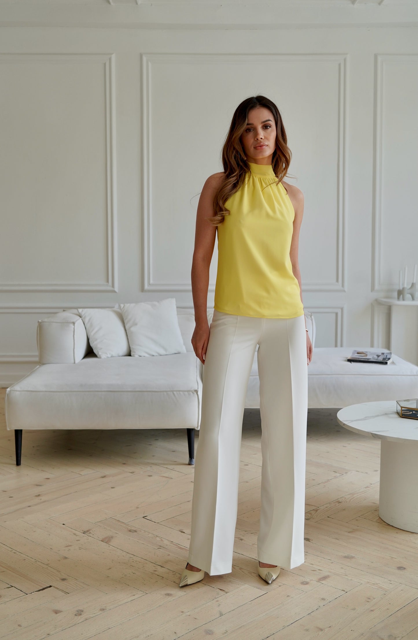 Шифонова Блуза Жовтий