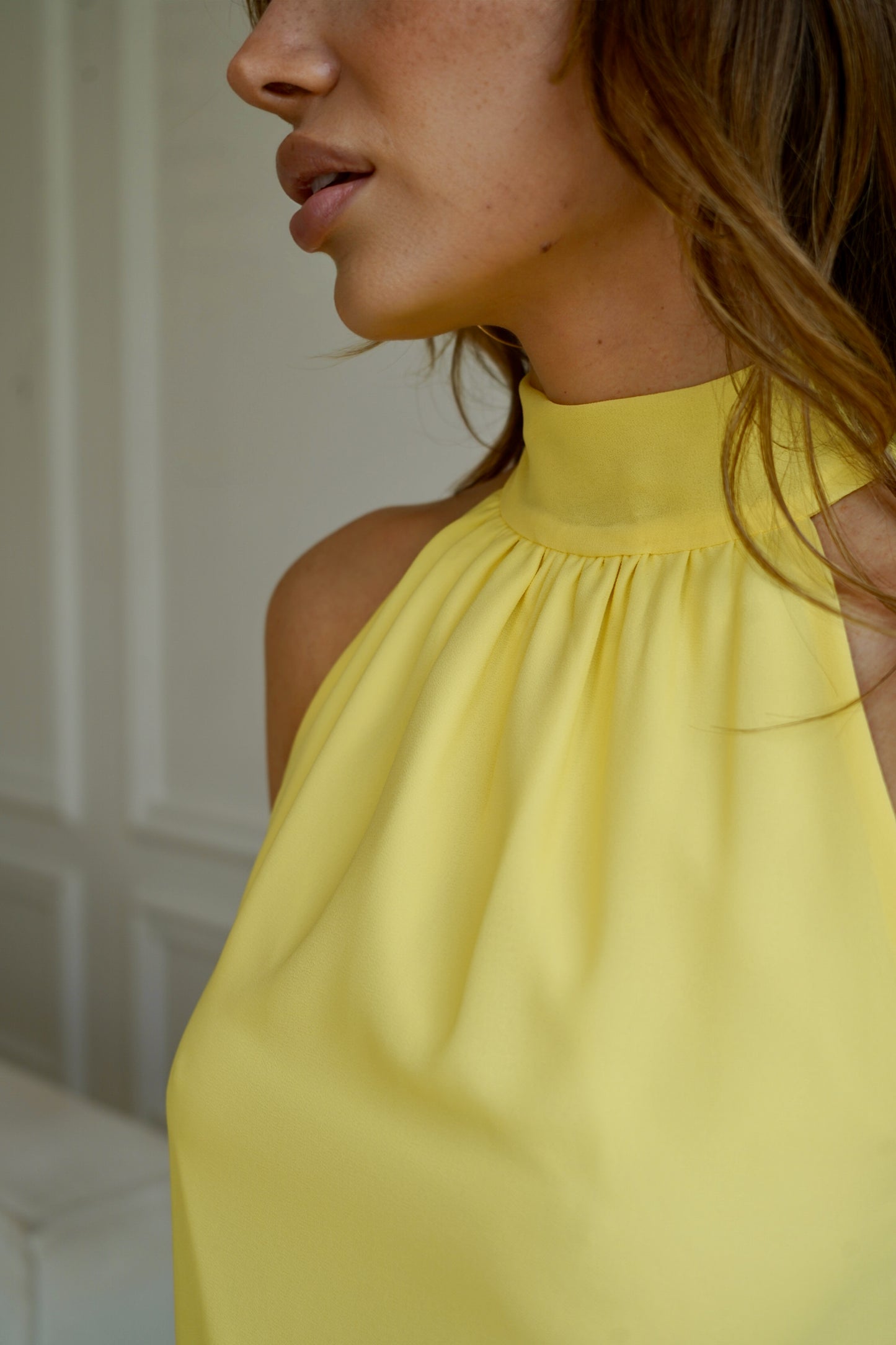 Шифонова Блуза Жовтий